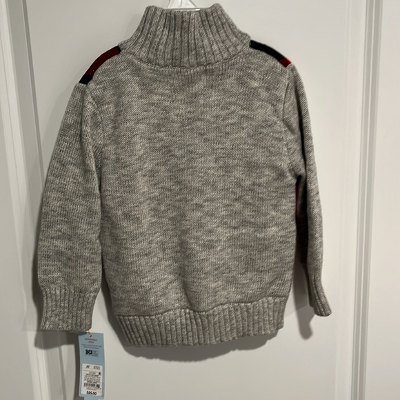 2T Cat & Jack Red/Black Flannel And Heather Grey Full Zip w/ Soft Fleece Inside - Picture 2 of 6